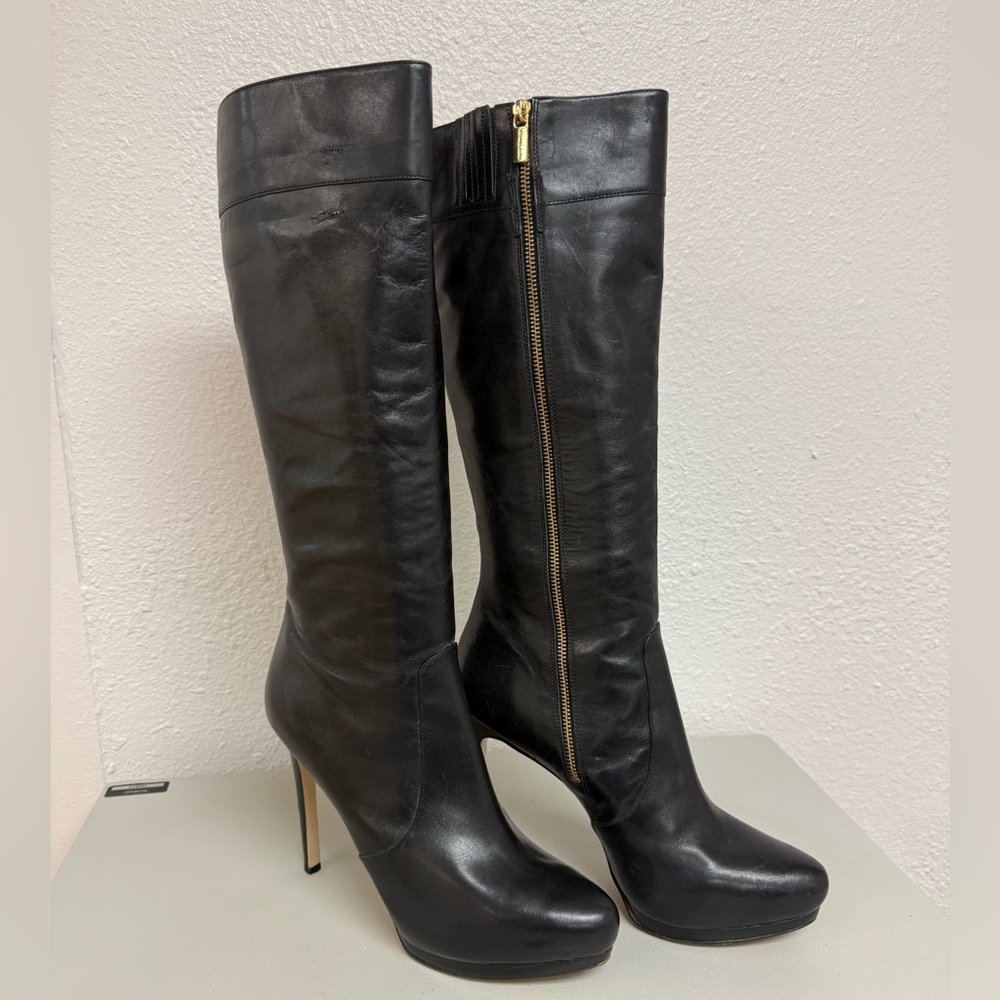 Michael Kors stiletto black leather boots size 11
